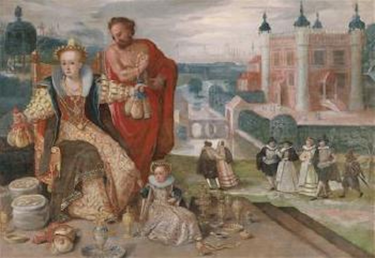 The Allegory of Greed. The Allegory of the fight between the Virtues and Vices by Flemish School