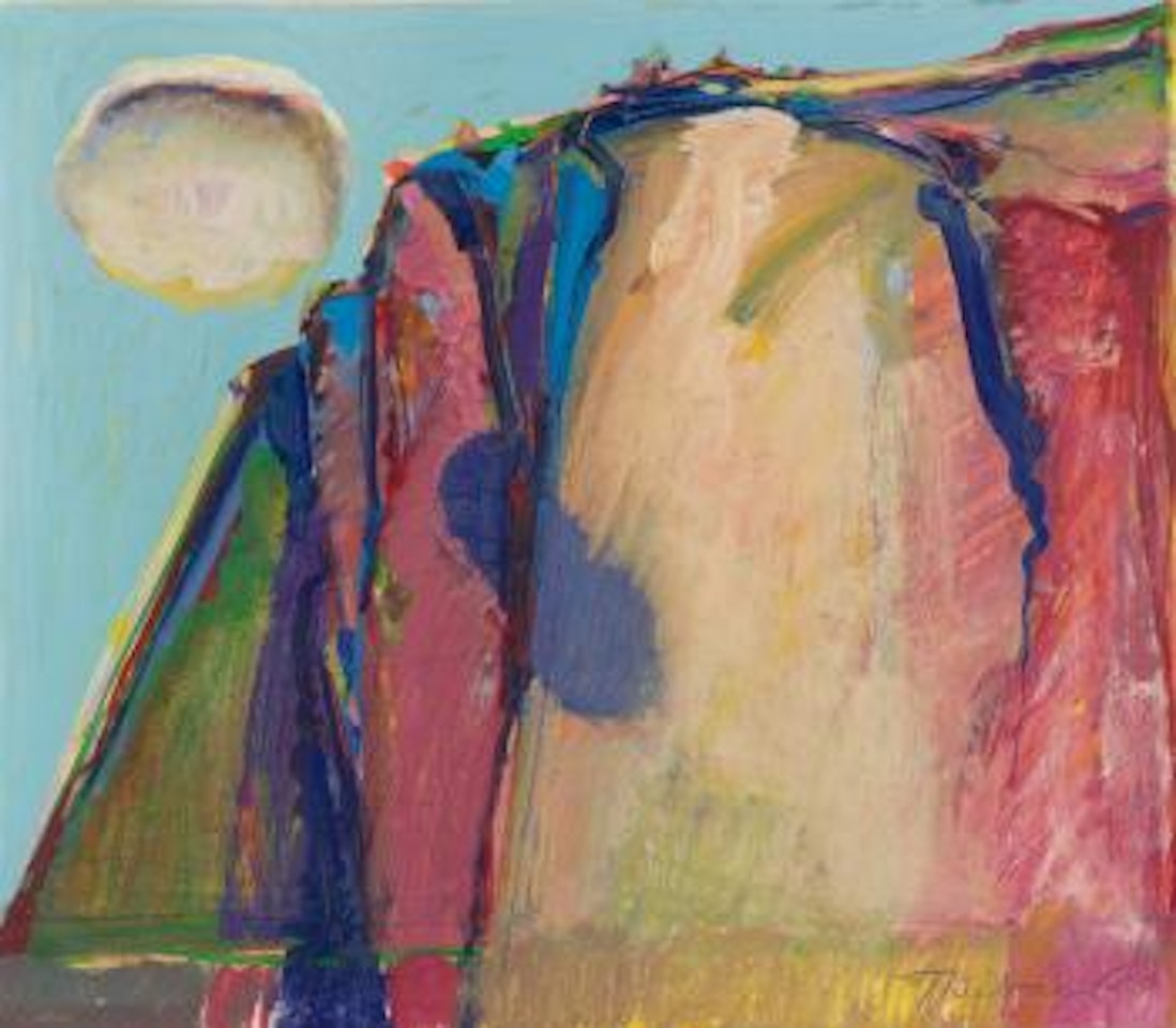 Untitled (Bluff With Cloud) by Wayne Thiebaud