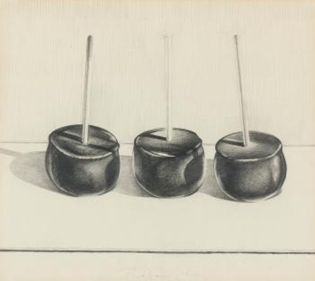 Three Jelly Apples by Wayne Thiebaud