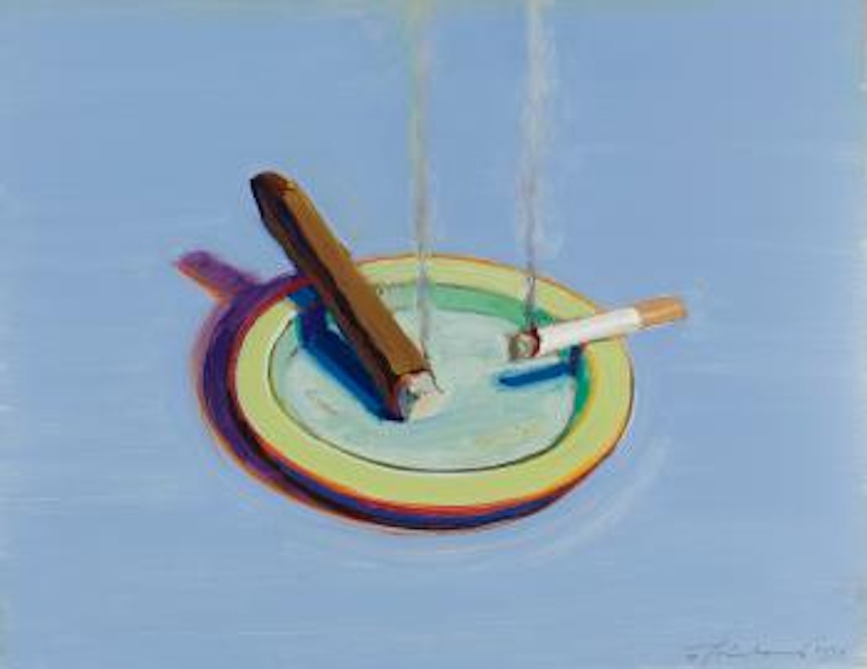 Untitled (Cigar And Cigarette) by Wayne Thiebaud