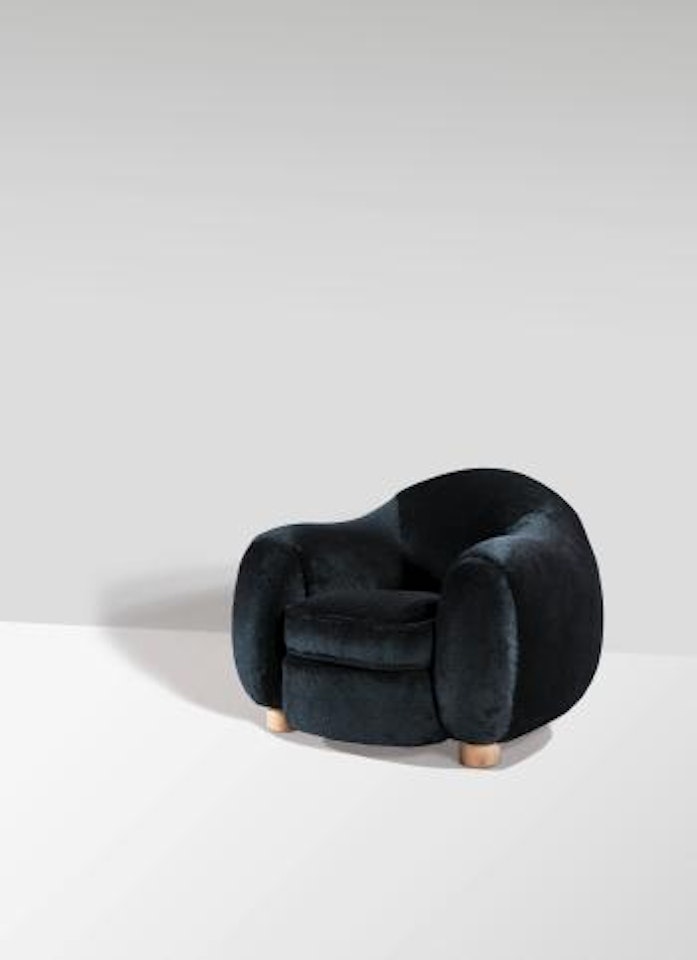 Fauteuil Boule, Dit Ours Polaire by Jean Royere