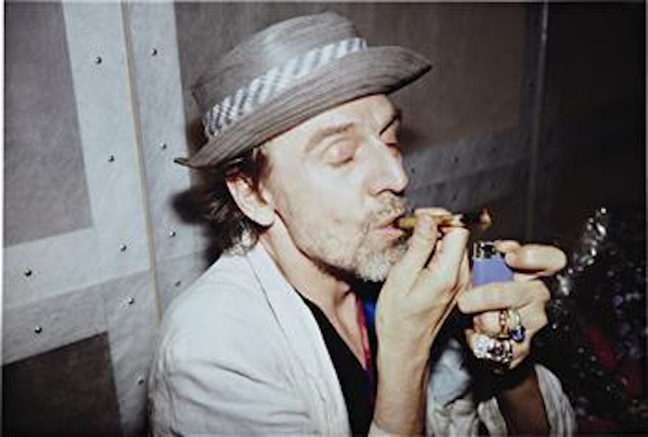 Rene Ricard Smoking Crack, NYC by Nan Goldin