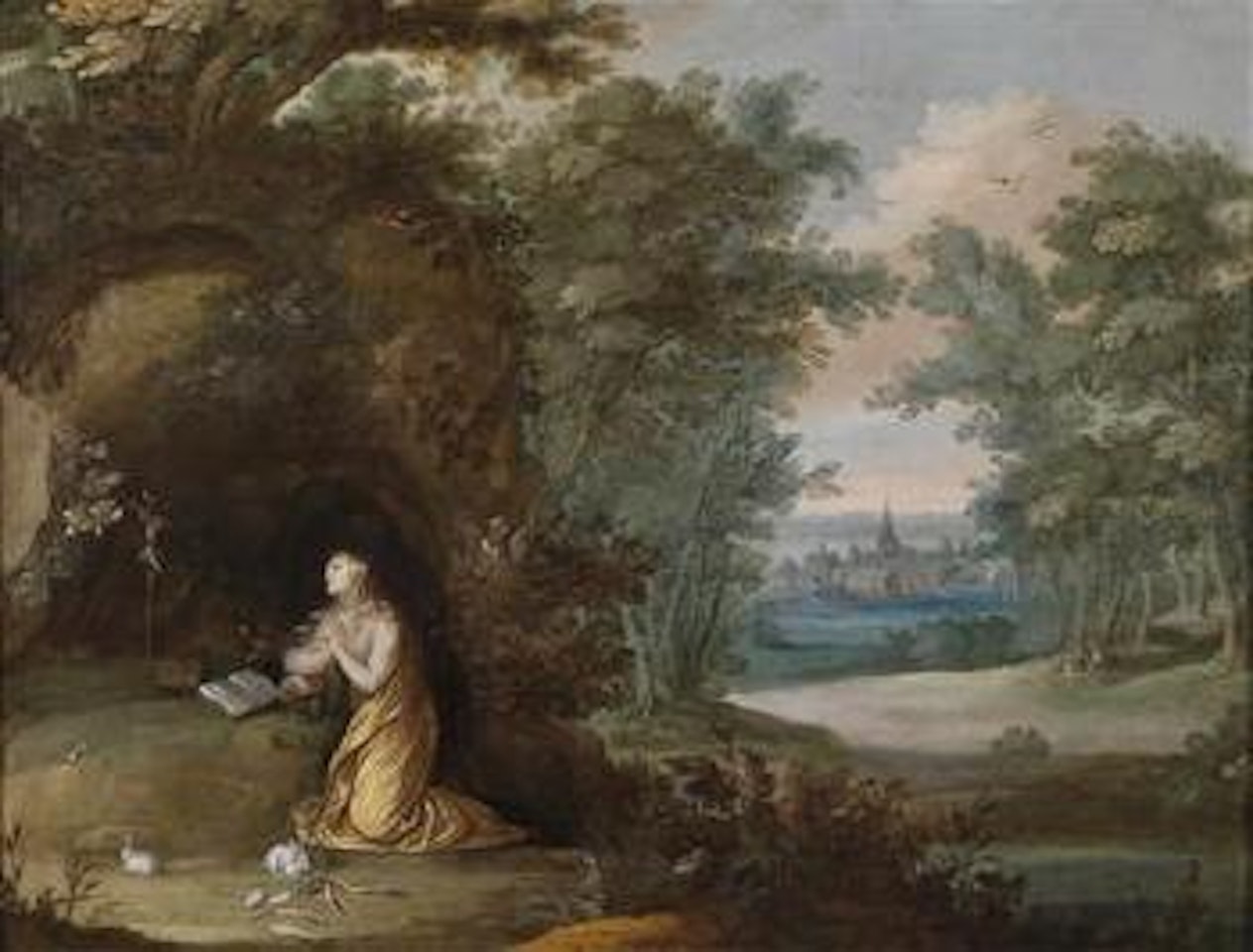 Mary Magdalene praying by a grotto by Jan Brueghel the Younger