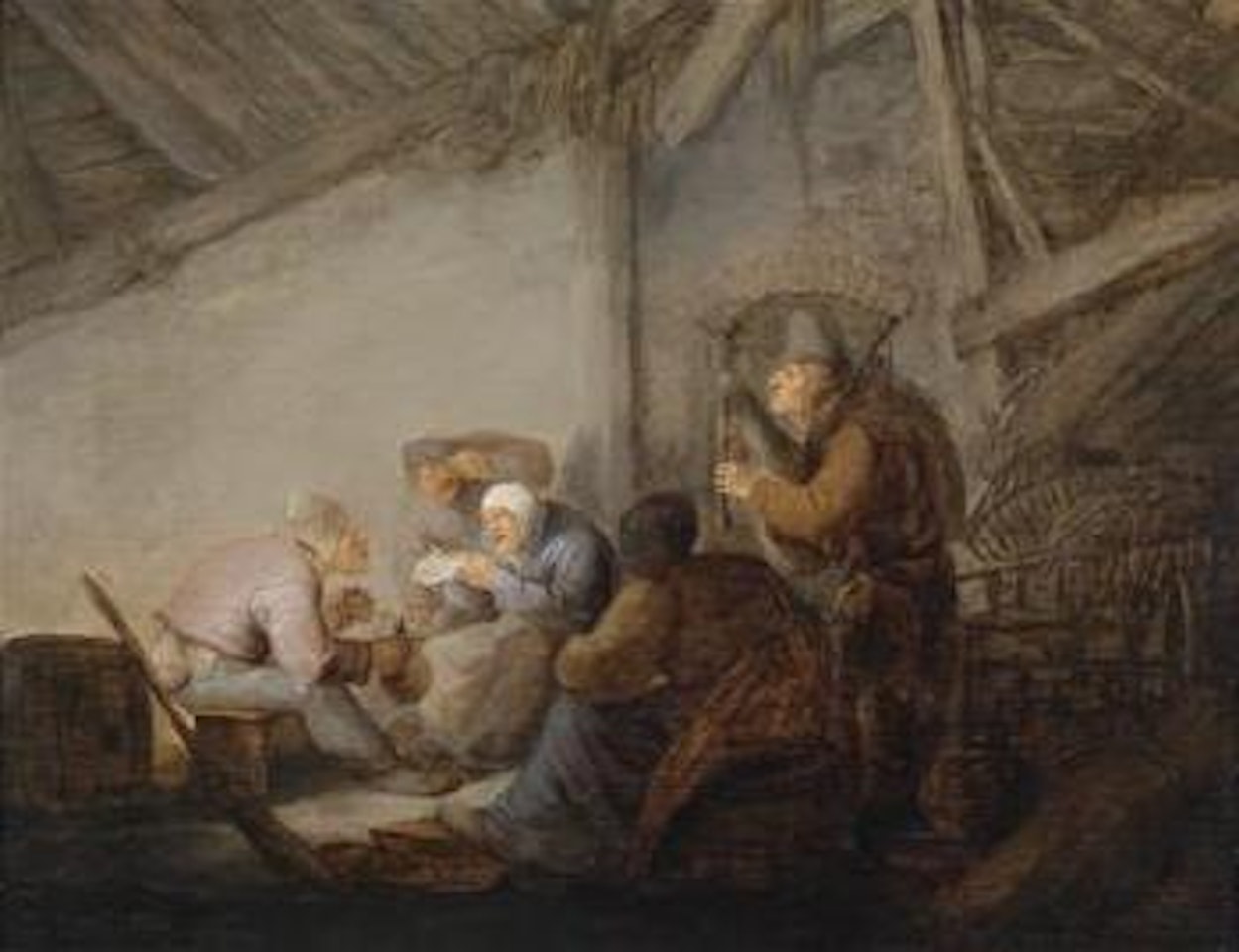 Peasants in a tavern by Adriaen van Ostade