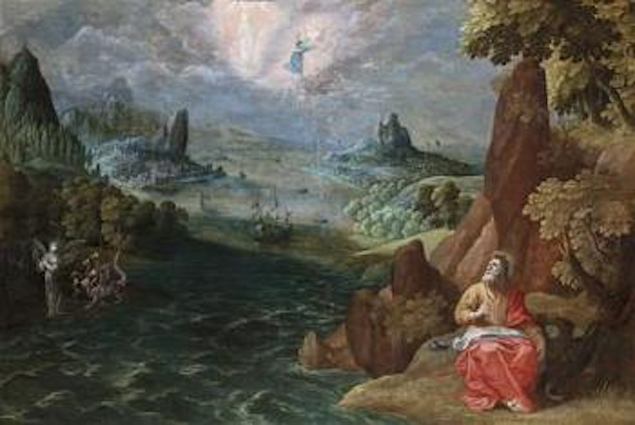 St. John the evangelist on Patmos by Tobias Verhaecht