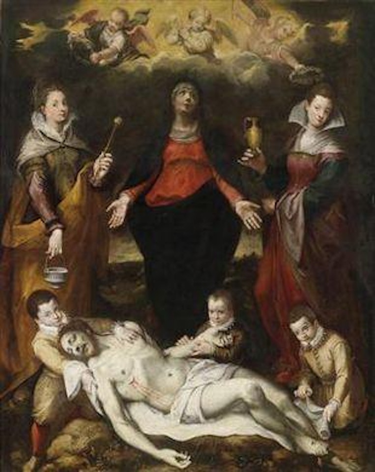 The entombment of Christ by Spanish School