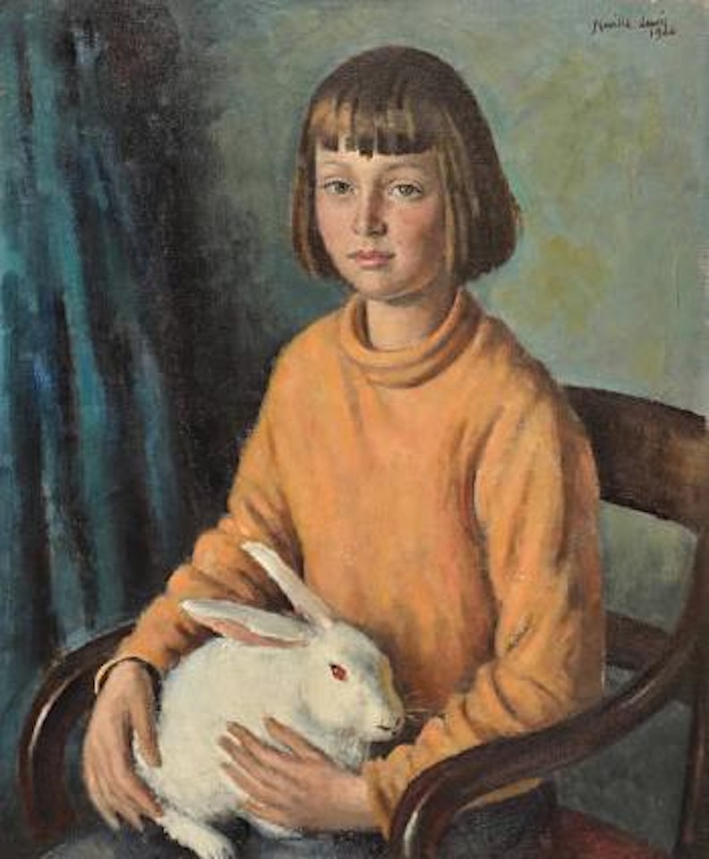 Portrait of Cia Brand (nee Lewis), the daughter of the artist by Neville Lewis