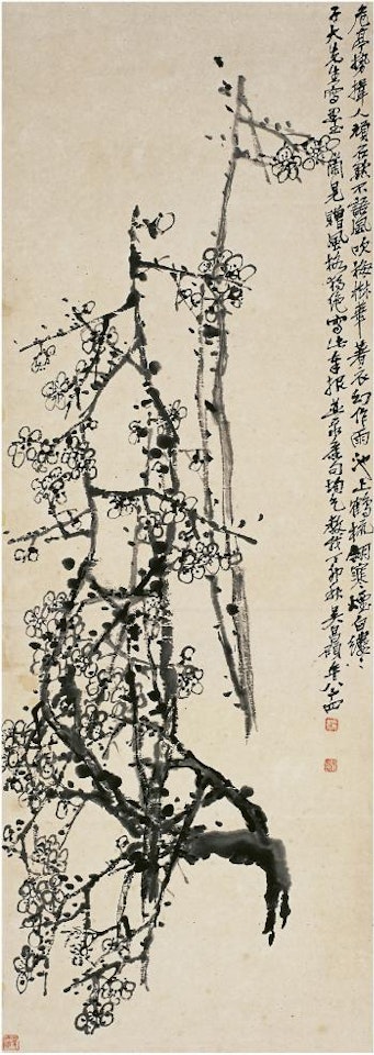 Ink plum blossom by Wu Changshuo