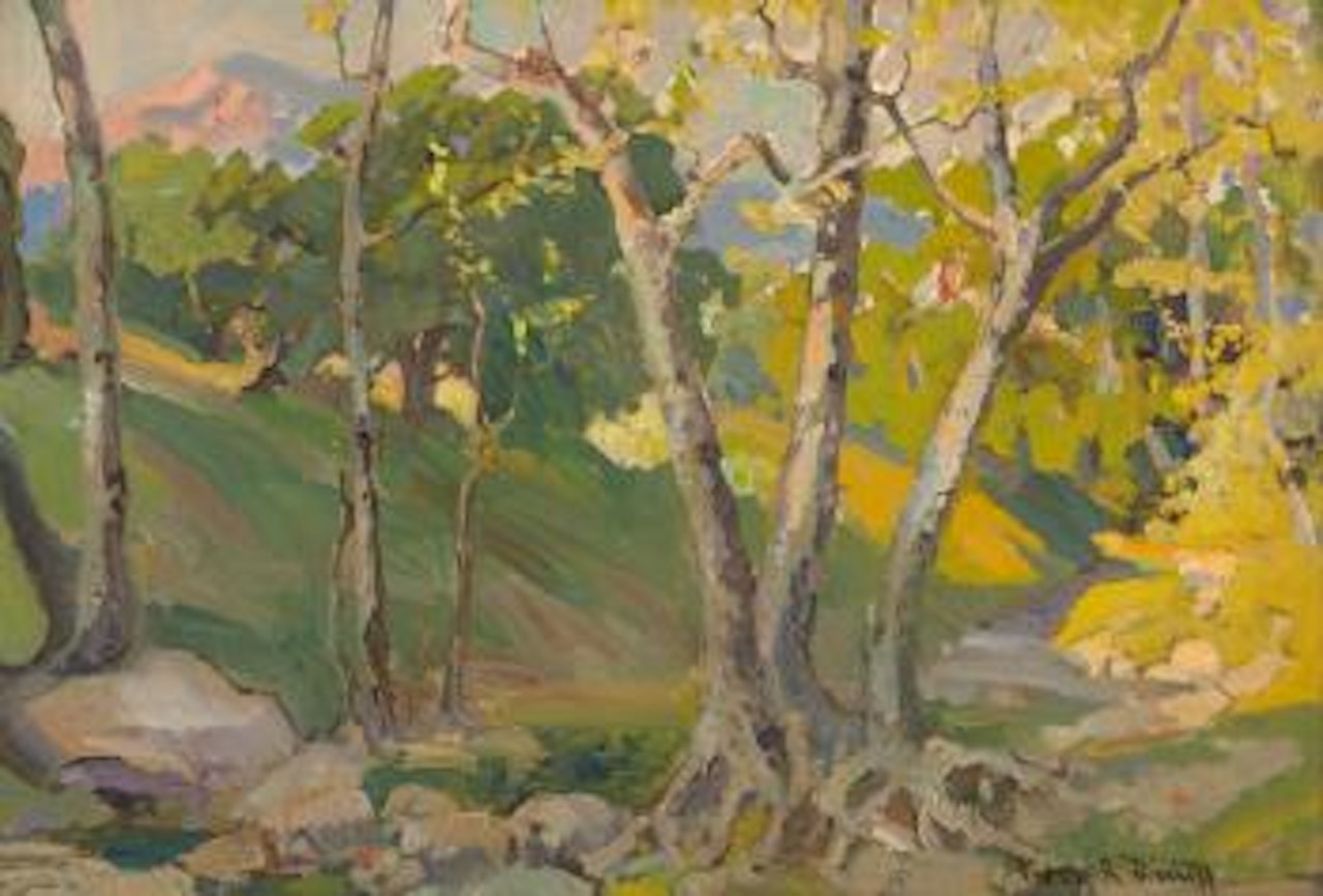 Arroyo landscape by Franz A Bischoff