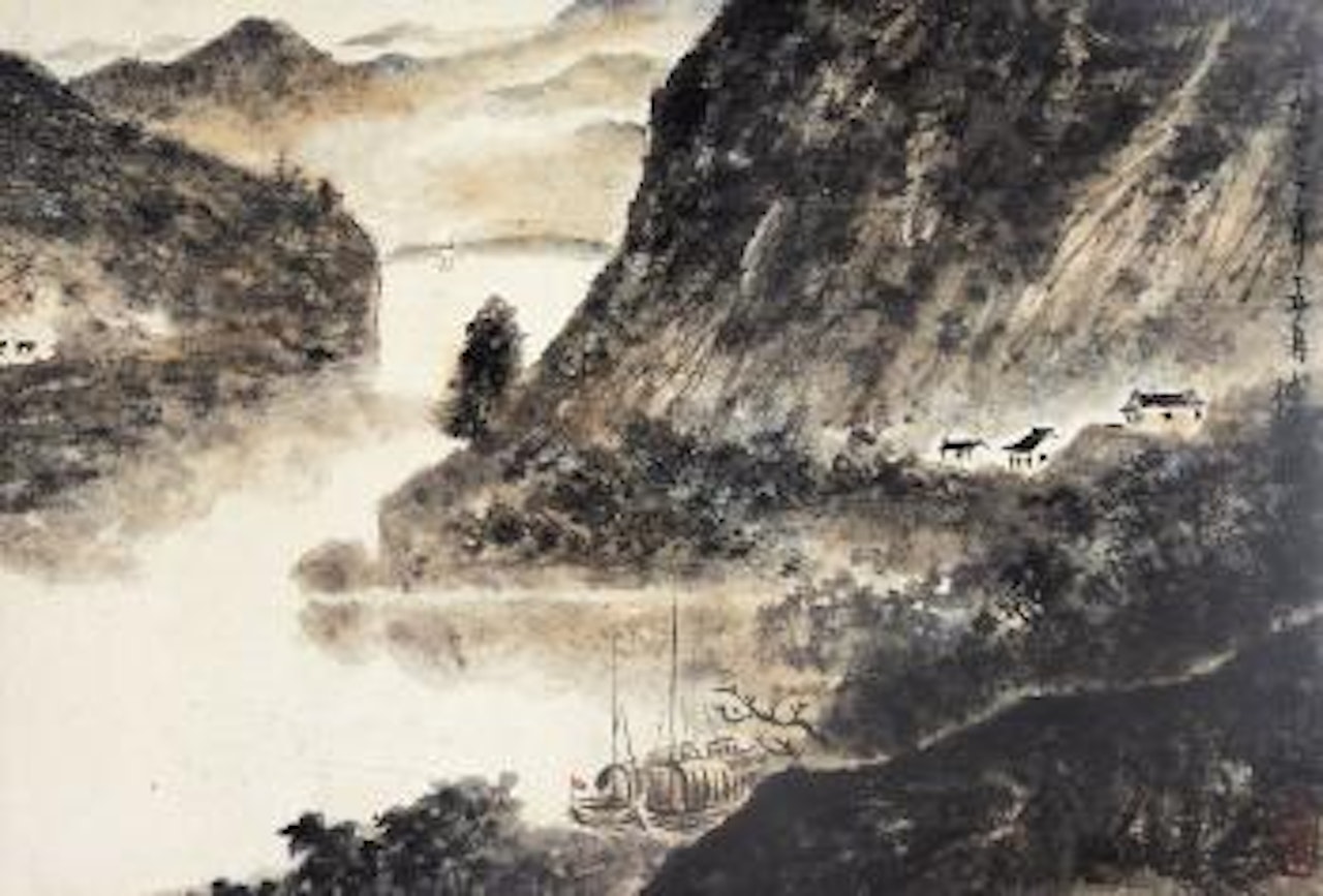 Landscape by Fu Baoshi