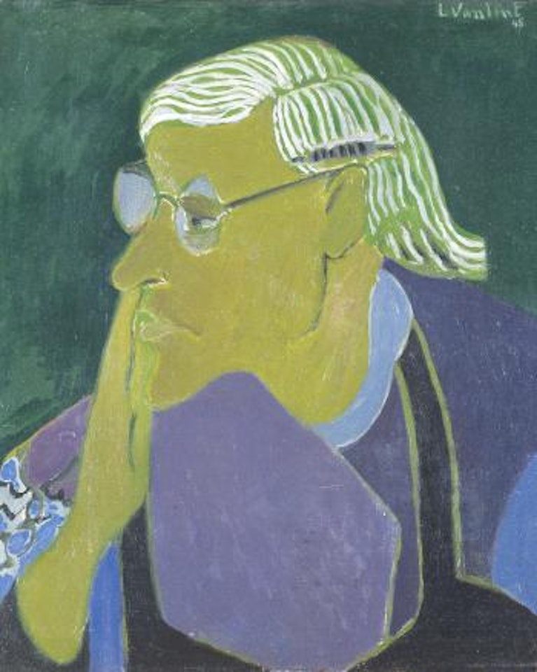 Femme au bigoudi - ma mère by Louis van Lint