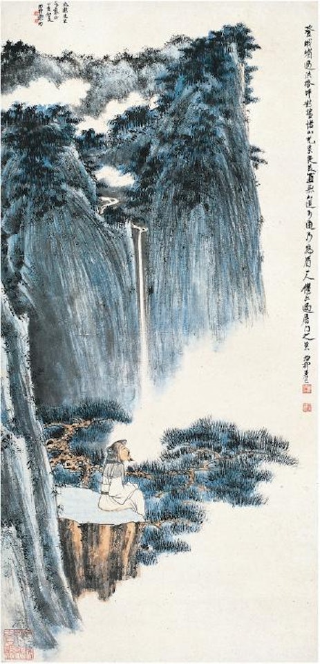 Appreciating the landcape of Emei mountain by Xie Zhiliu