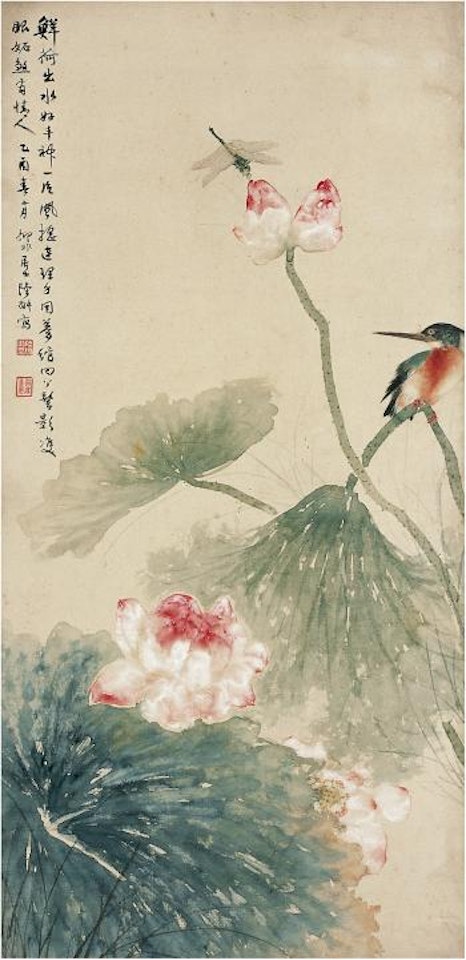 Twin lotus by Lu Yifei
