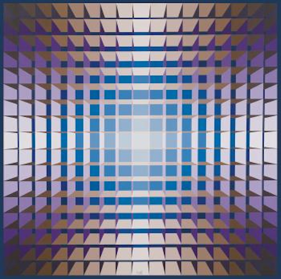 Structure ambigüe quadri by Jean-Pierre Yvaral