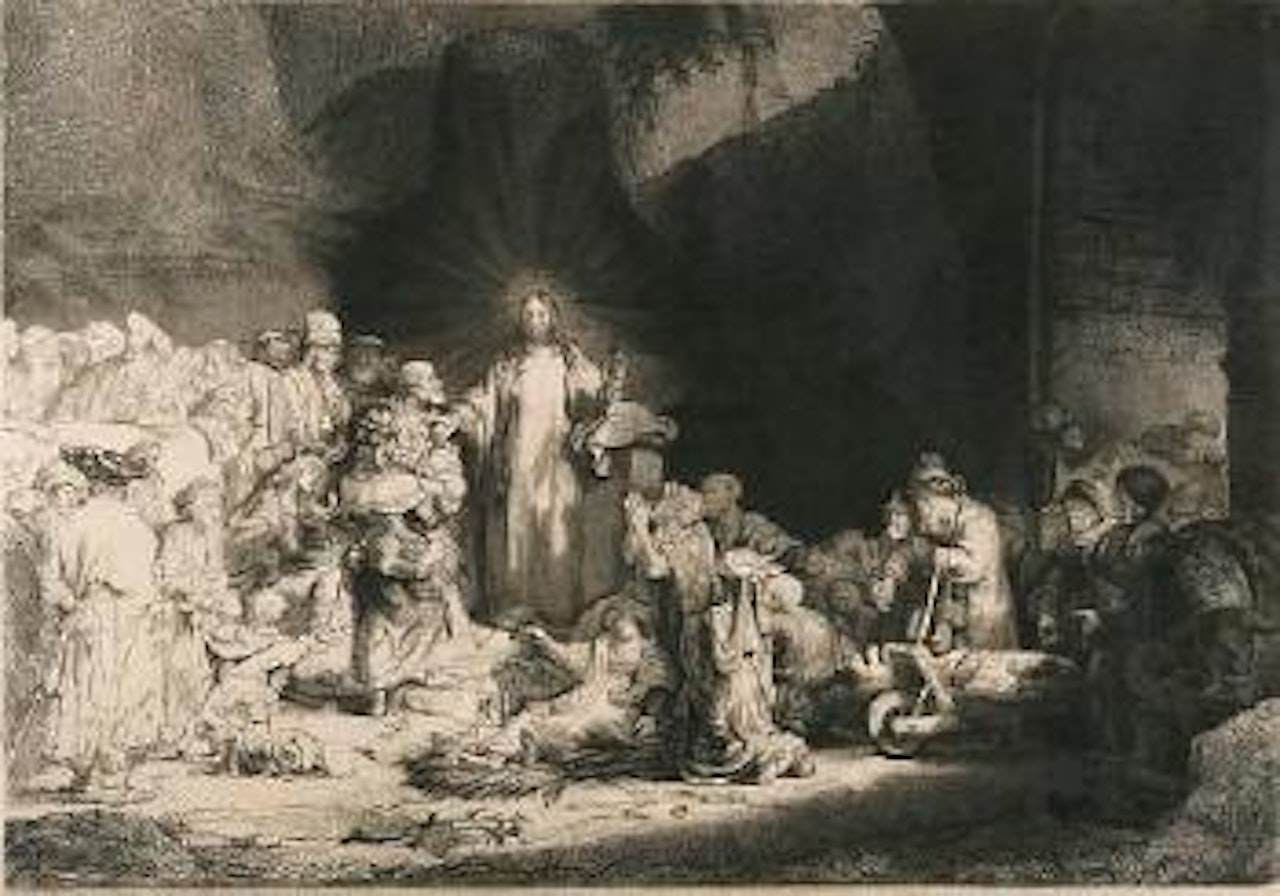 Christ Healing the Sick: The Hundred Guilder Print by Attributed to Rembrandt Harmensz van Rijn