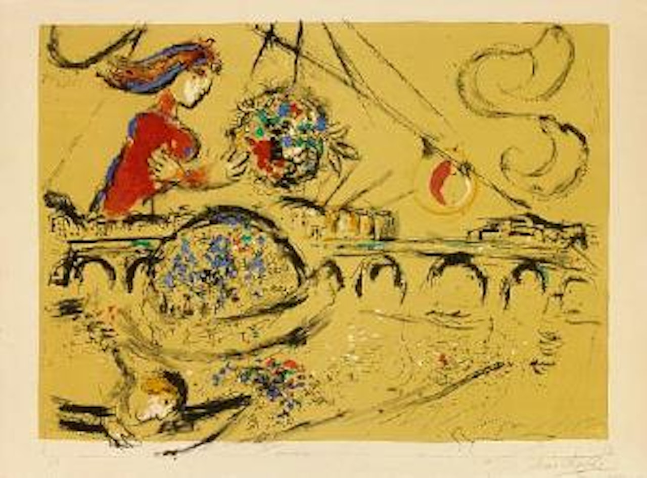 Ile Saint-Louis by Marc Chagall