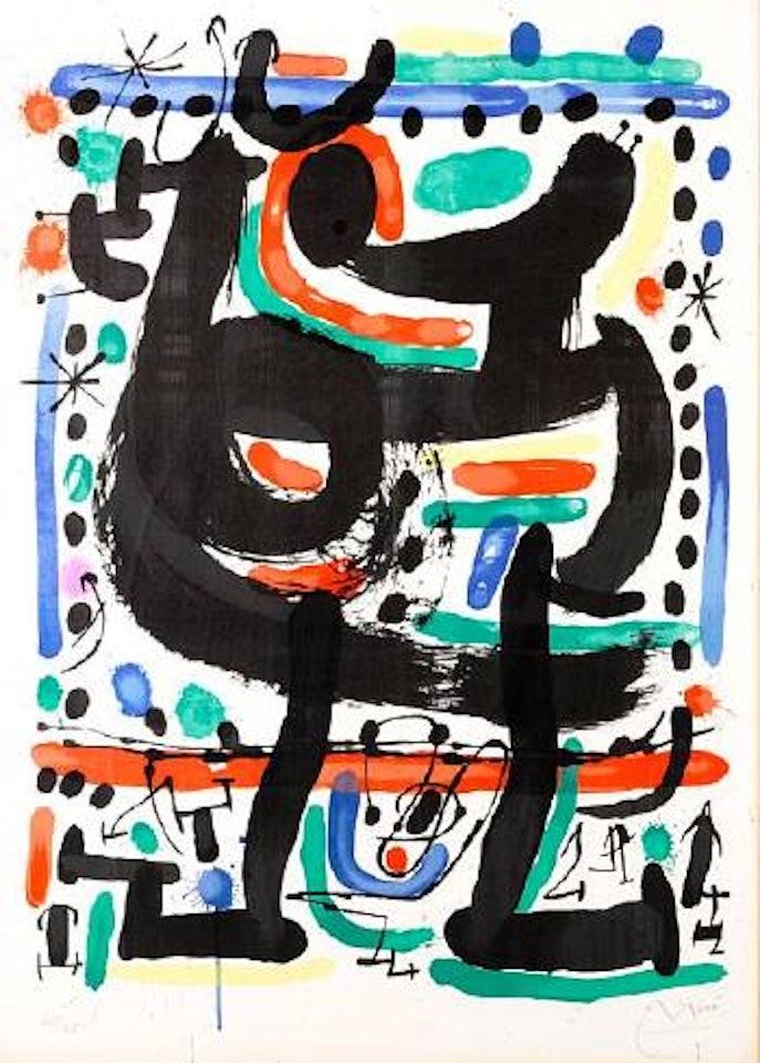 Poster for the Opening of Mourlot Atelier in New York by Joan Miró