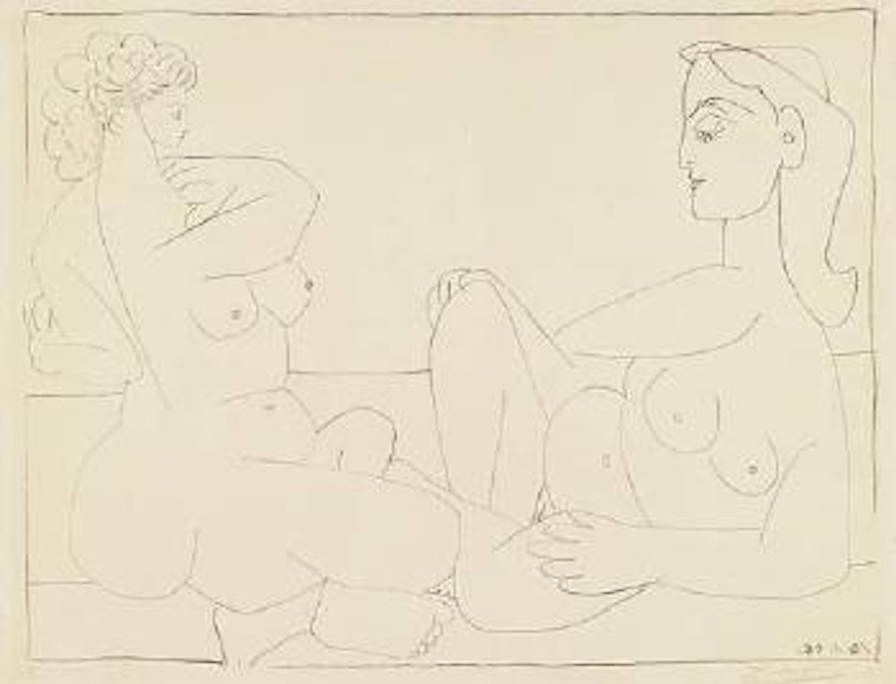 Deux Femmes sur la Plage by Pablo Picasso