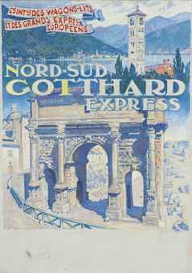 Nord-Sud Gotthard Express (Projet d'affiche pour La Compagnie des Wagons-Lits) by Theo van Rysselberghe
