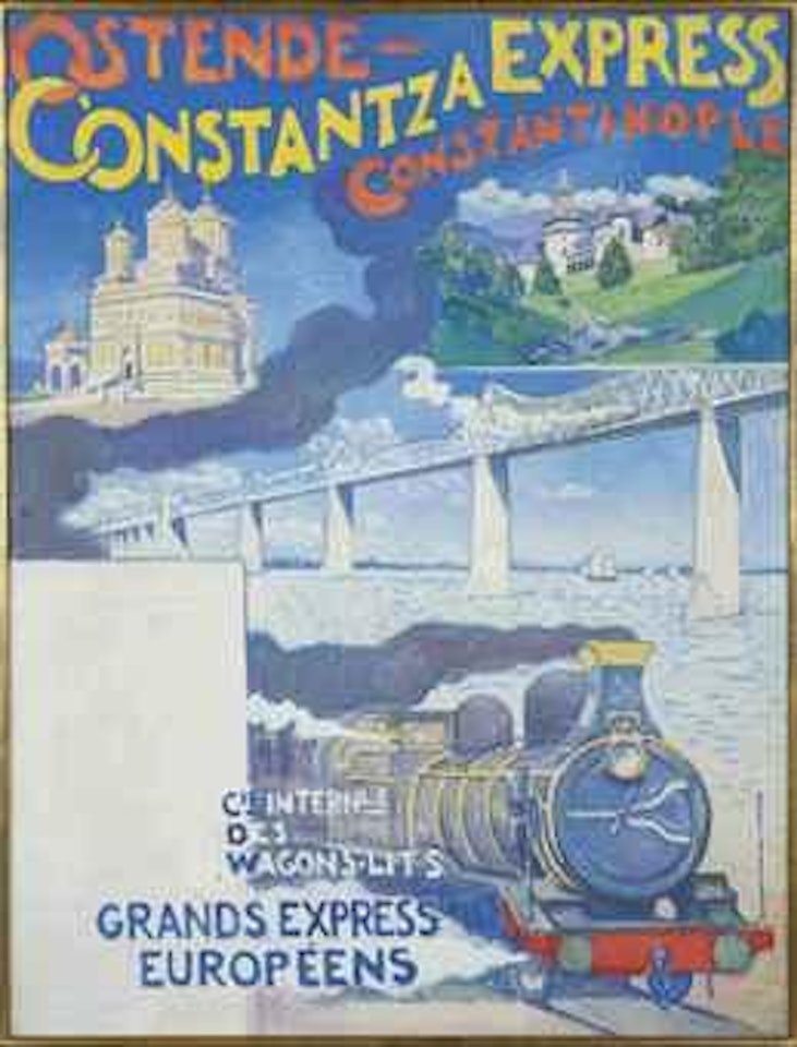 Ostende-Constantza Express Constantinople (projet d'affiche pour La Compagnie des Wagons-Lits) by Theo van Rysselberghe