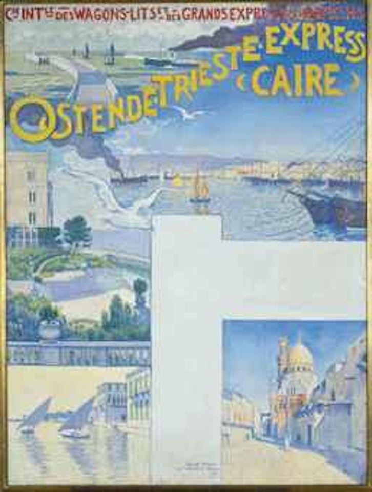 Ostende-Trieste "Caire" Express (Projet d'affiche pour La Compagnie des Wagons-Lits) by Theo van Rysselberghe