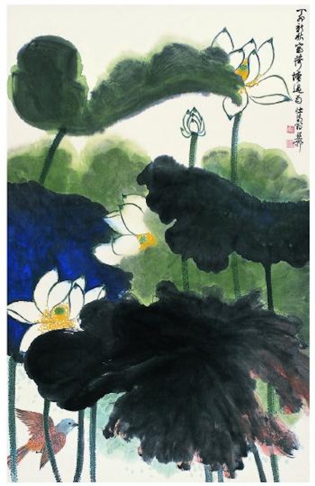 Lotus pond after the rain by Xie Zhiliu