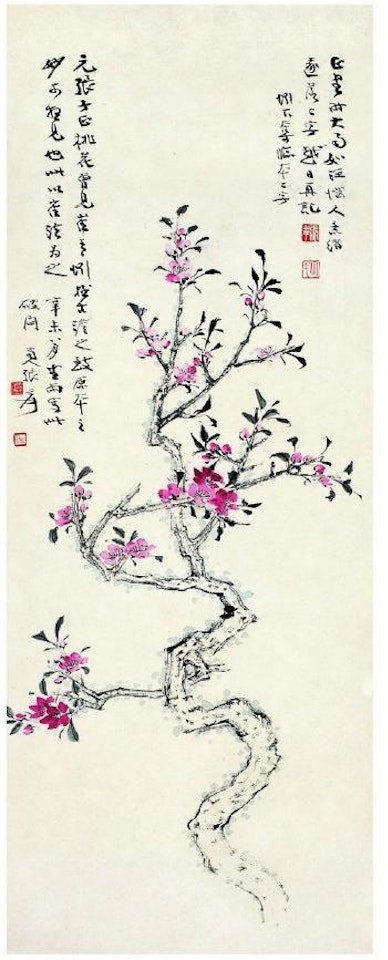 Peach blossom by Zhang Daqian