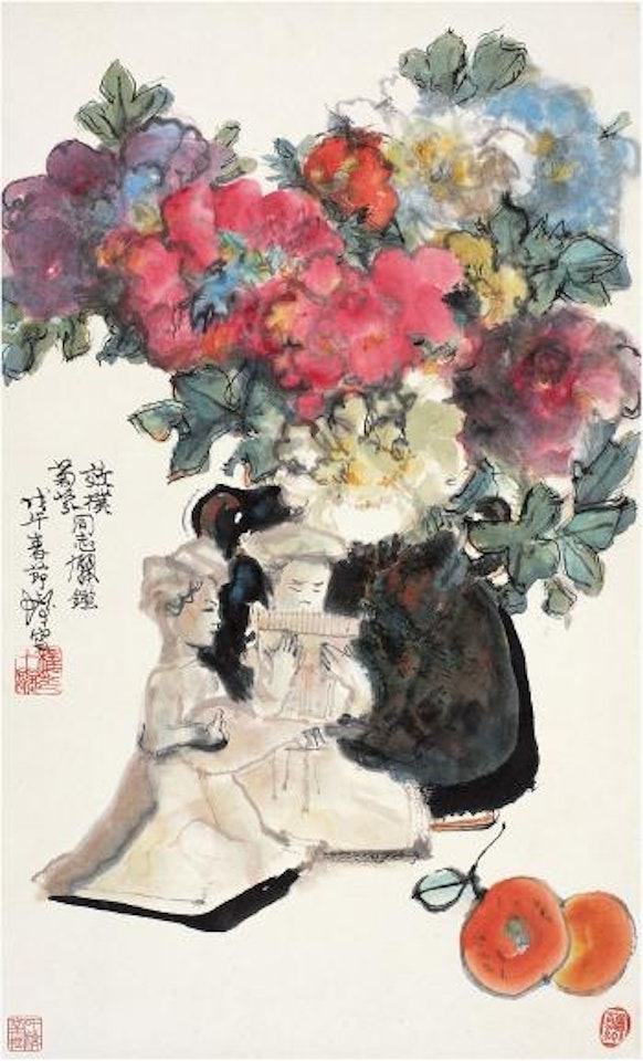 Flowers in the bottle by Cheng Shifa