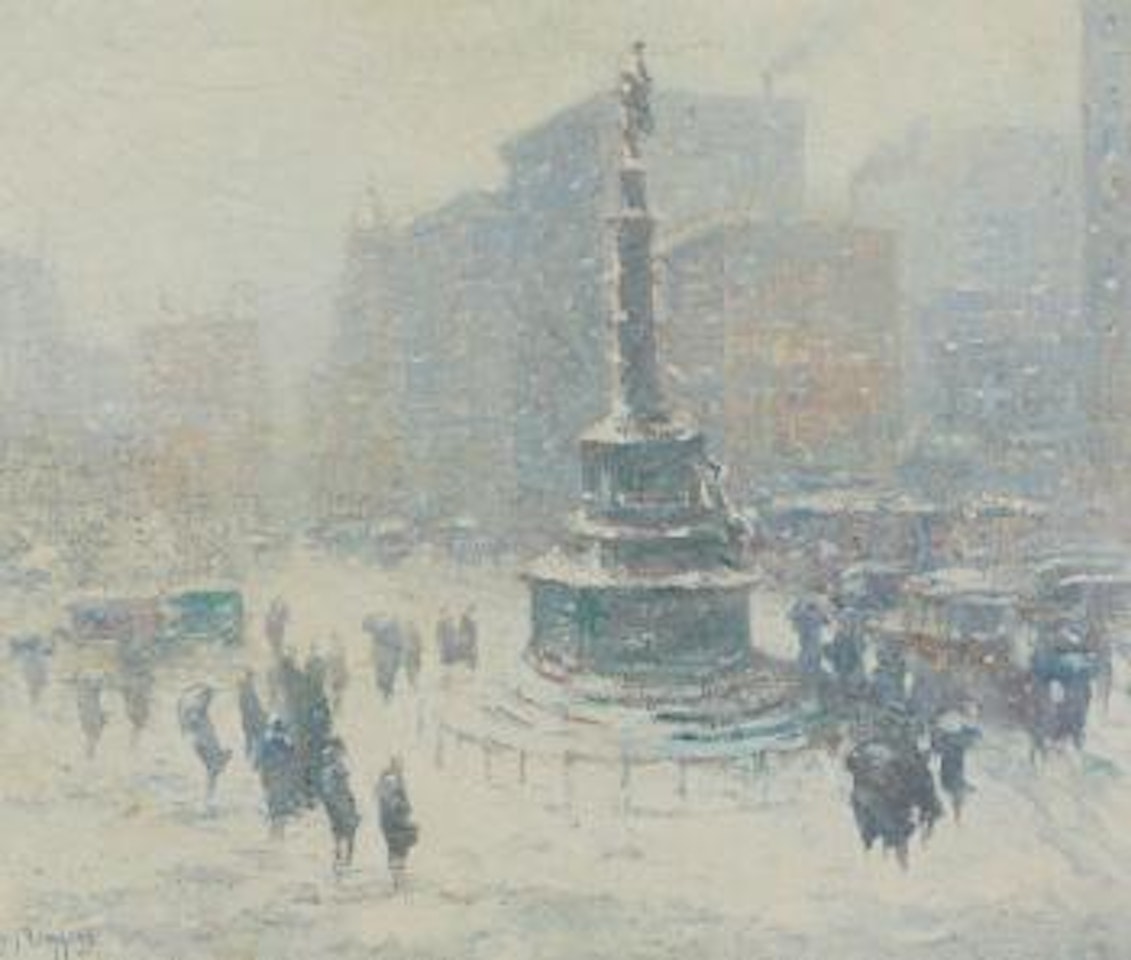 Columbus Circle, New York by Guy Carleton Wiggins