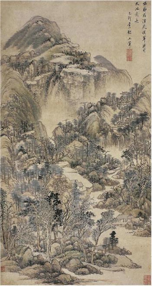 Landscape of luxuriant forests by Wang Hui