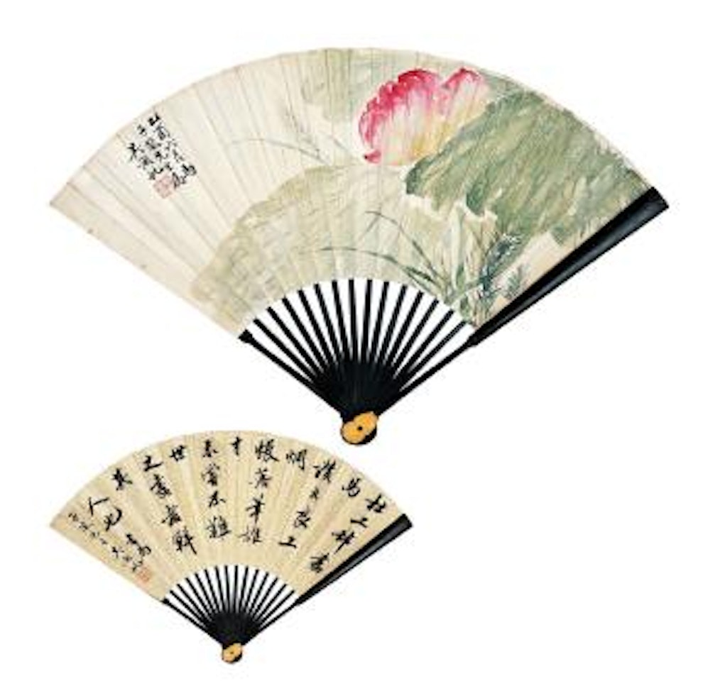 Lotus. Calligraphy by Wu Hufan