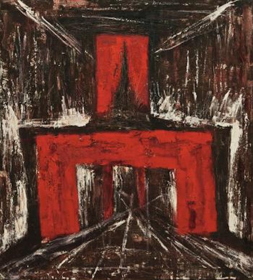 Paternalism On Red High-backed Chair by Mao Xuhui
