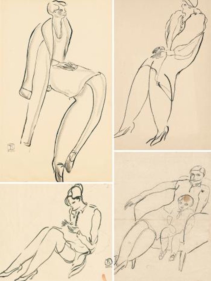 Woman [Four Works] by Sanyu
