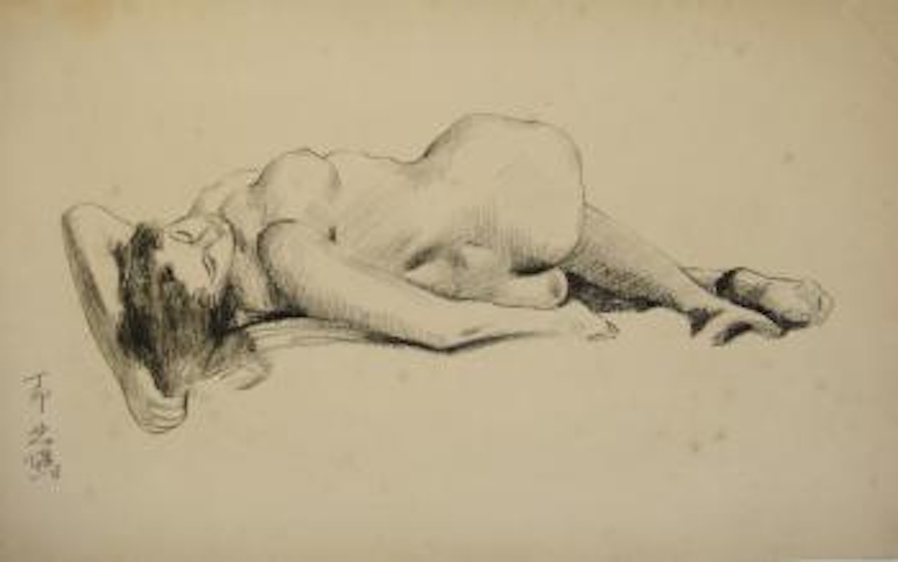Reclining Nude by Xu Beihong
