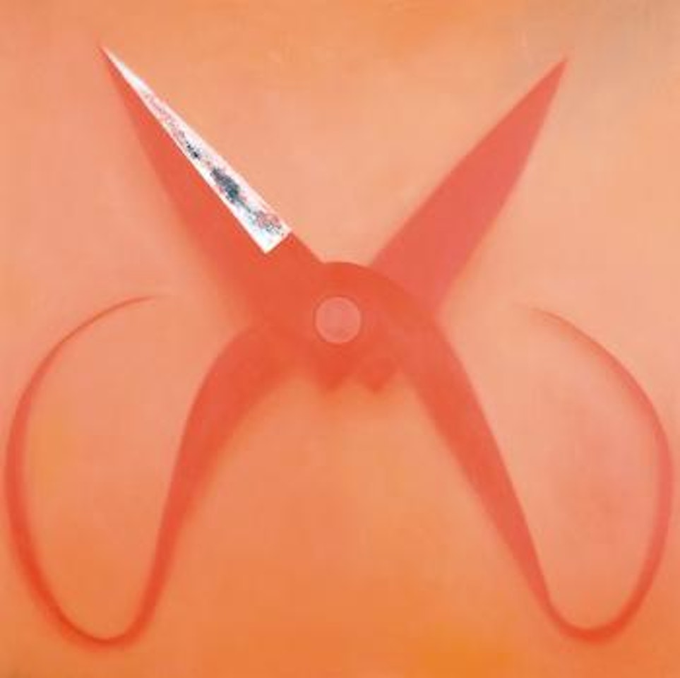 Opened Red Tone Scissors by Mao Xuhui