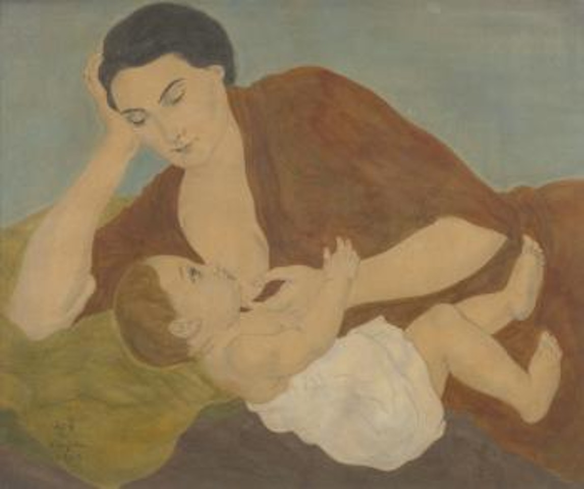 Mère et enfant by Leonard Tsuguharu Foujita