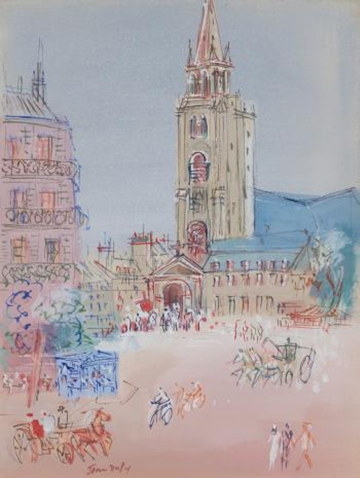 Église De Saint-germain-des-près, Paris by Jean Dufy