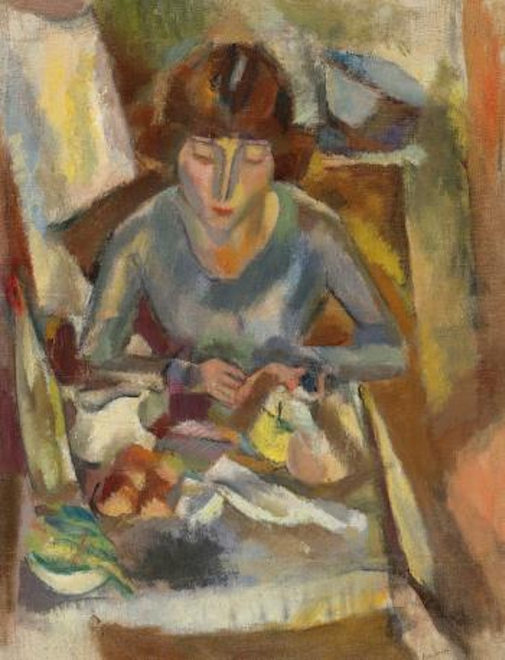 Hermine David Devant La Table by Jules Pascin