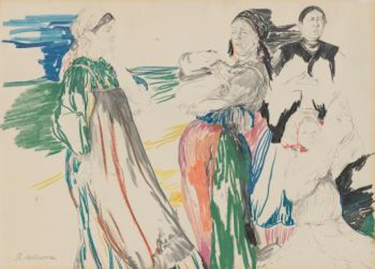 Sketch Of Figures In a Landscape by Filip Malyavin