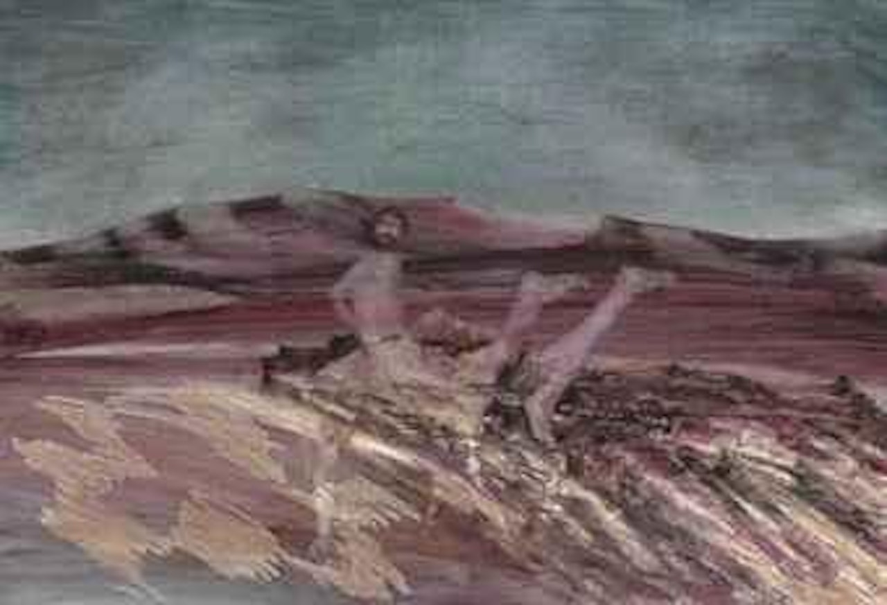 Burke and camels by Sidney Nolan