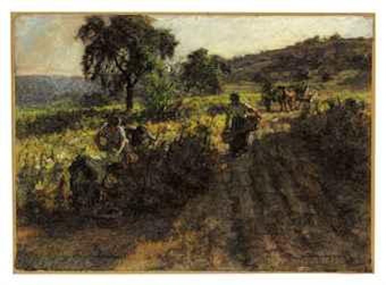 Les vignes au soleil by Léon Augustin Lhermitte
