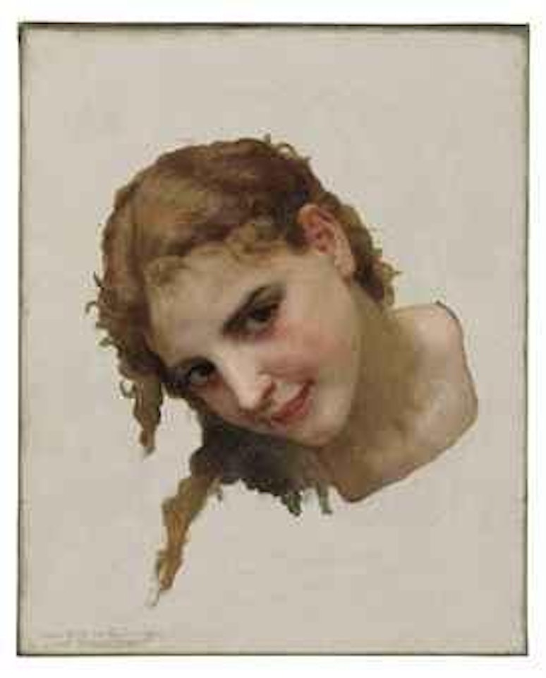 Head study for Le Gué by William-Adolphe Bouguereau