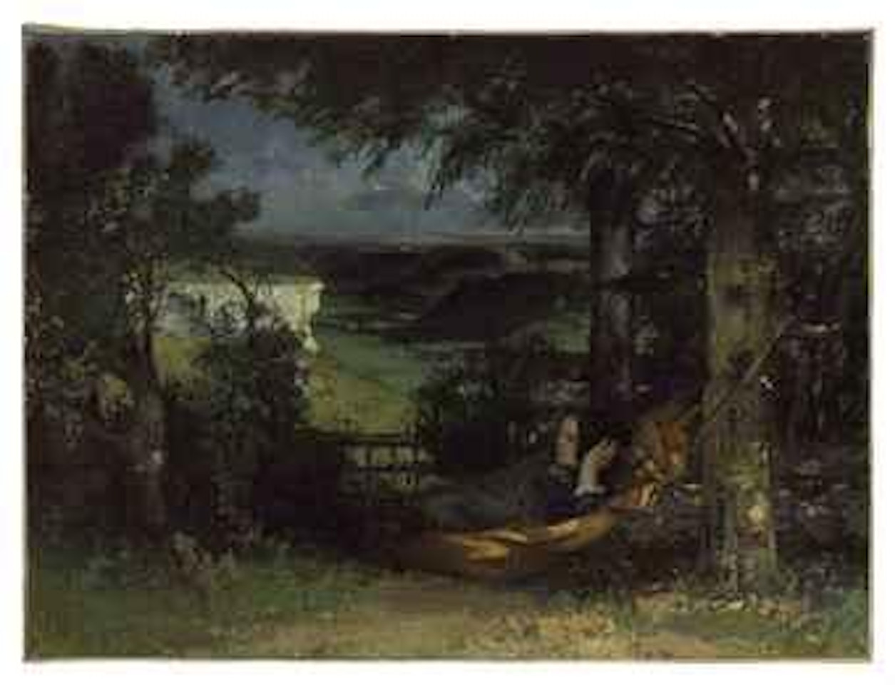 Marise Wey dans un hamac by Gustave Courbet
