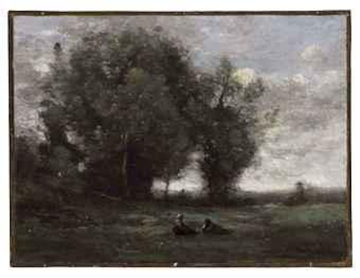 Le repos dans la prairie by Jean Baptiste Camille Corot
