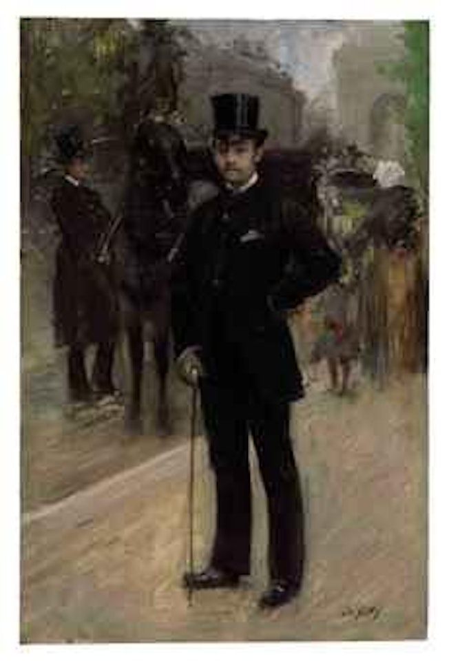 Portrait of a Gentleman on a Parisian Boulevard by Giuseppe de Nittis