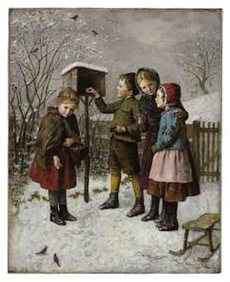 Feeding the Birds in Winter by Edmund Adler