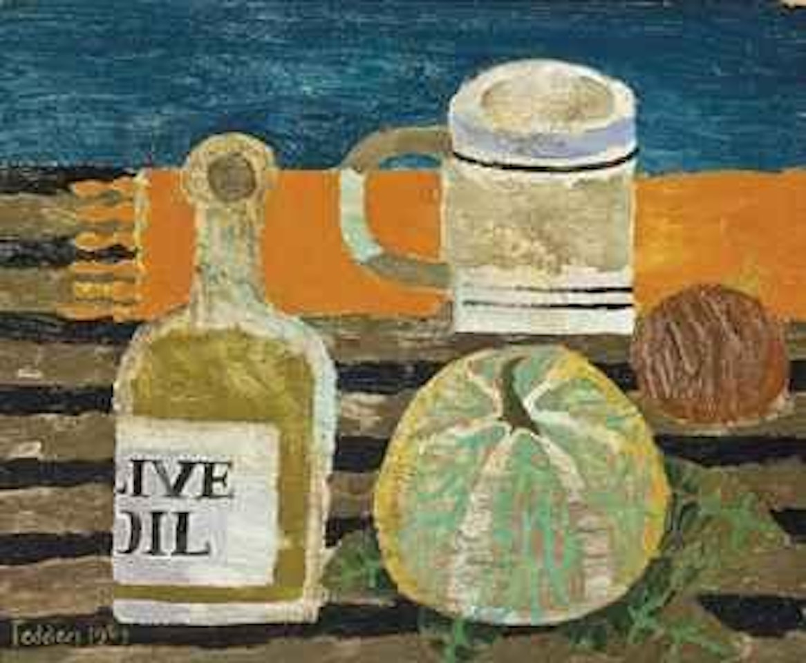 The Olive Oil Bottle by Mary Fedden