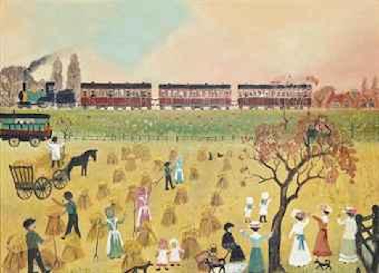 Picnic in a Cornfield by Helen Bradley