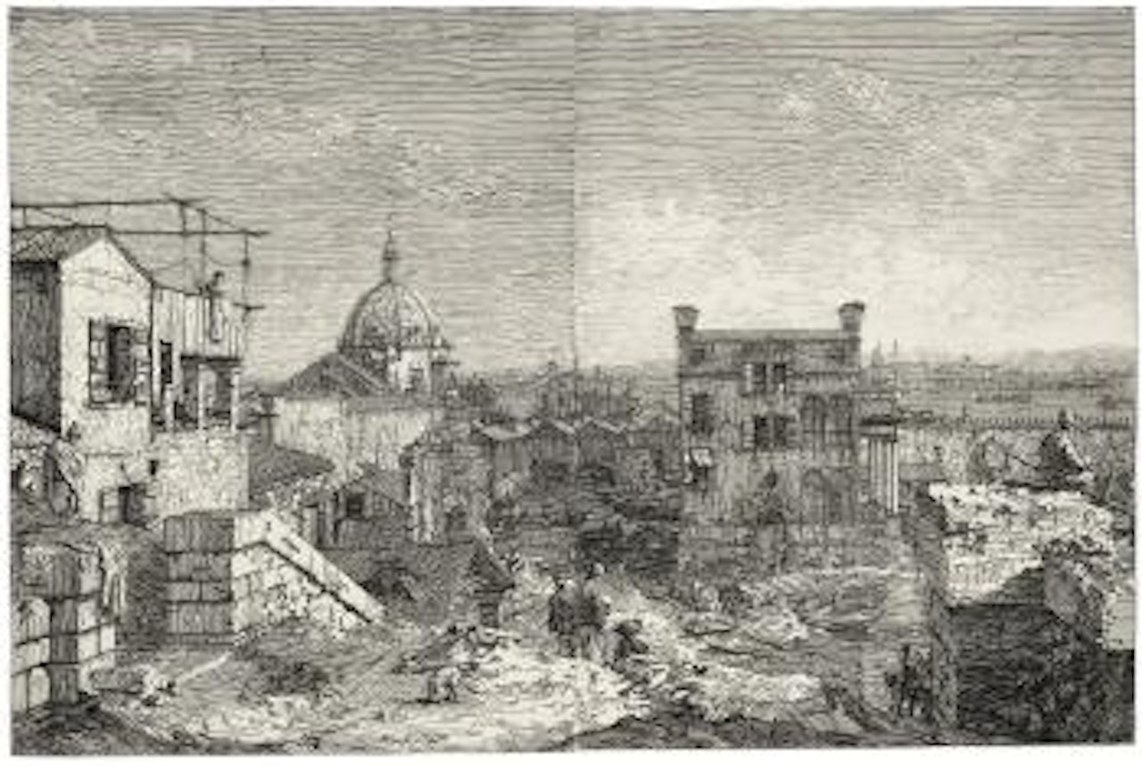 The House With The Inscription; And The House With The Peristyle (Bromberg 13, 14) by Canaletto