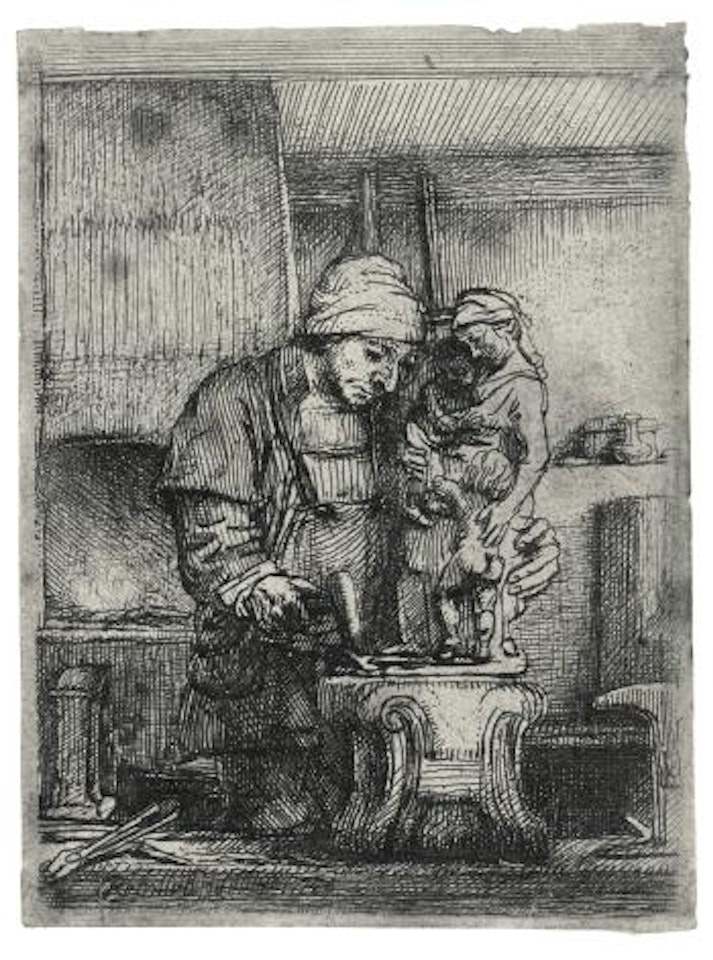 The Goldsmith (B., Holl. 123; H. 285; Bb. 55-D) by Attributed to Rembrandt Harmensz van Rijn